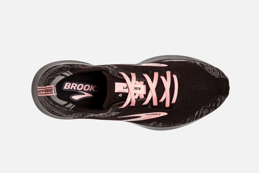 Brooks Levitate 4 Road Running Shoes Womens Black/Grey/Pink 457380-RGX